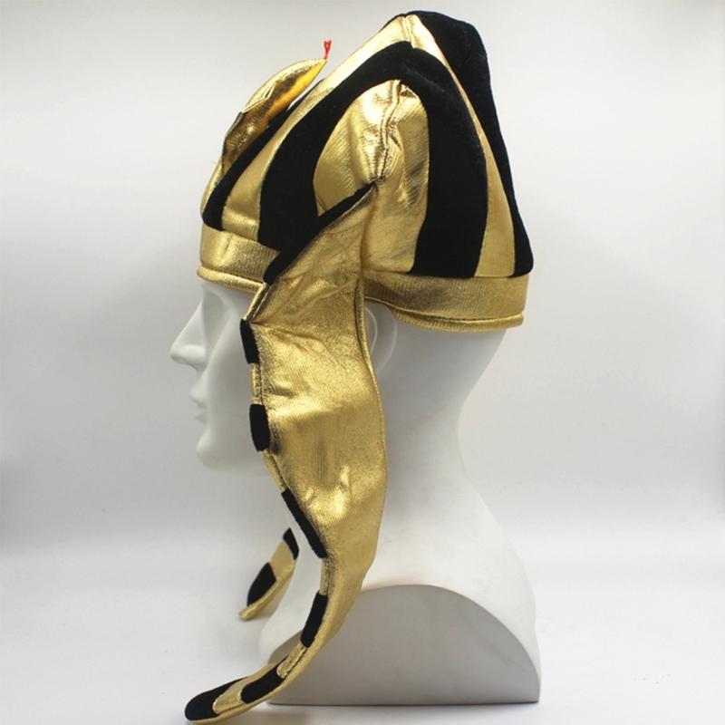 Egyptian Pharaoh Hat Raves Halloween Cosplay Costumes Golden Egyptian Headpiece King TUTS Costume Accessories Gifts