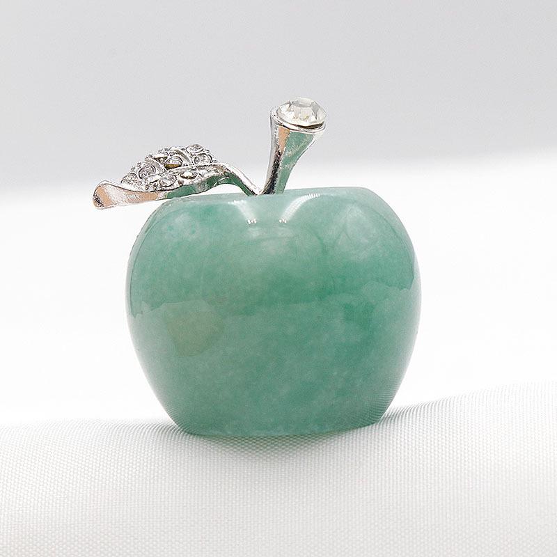 30mm Natural Rose Quartz Crystal Agate Apple Decoration Ornament