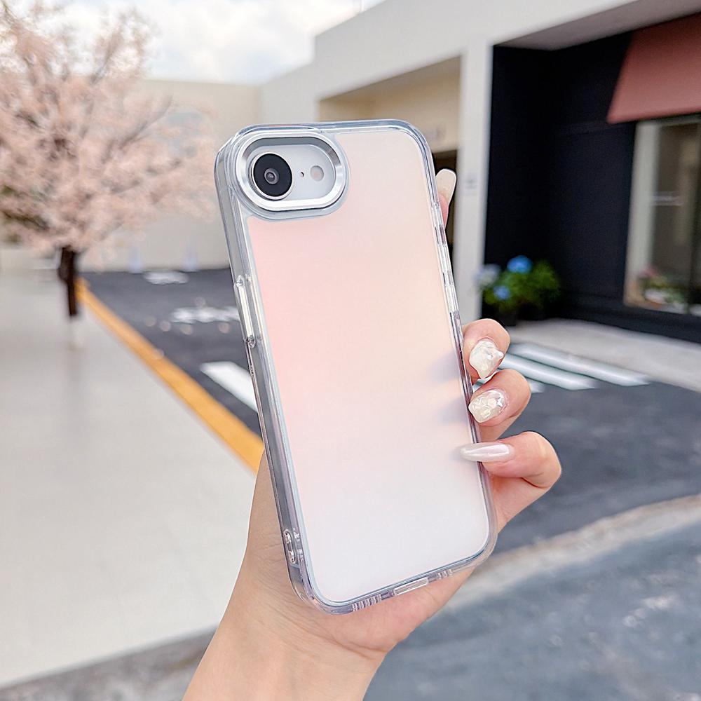 KEYSION Fashion Laser Gradient Colorful Phone Case for iPhone 17e 16e Soft TPU+PC Shockproof Back Cover for iPhone 16e 17e 2026