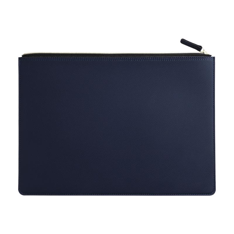 A4 Waterproof Leather Briefcase & Document Folder with PU Zipper