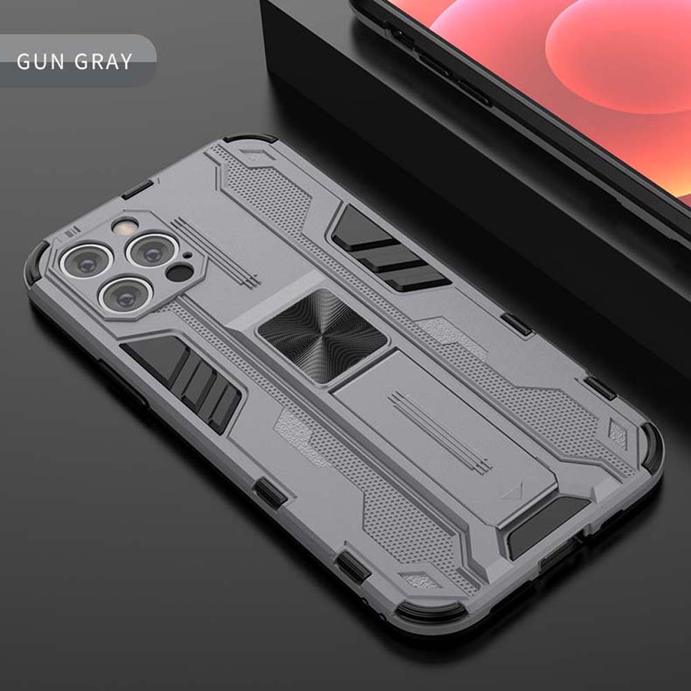 

Противоударный бронированный магнитный чехол для iPhone 15 14 13 Pro Max 12Mini 11Pro XS Max XR 7 8 Plus 15Plus с держателем, бампер, твердая крышка для телефона For iPhone SE2023 серый