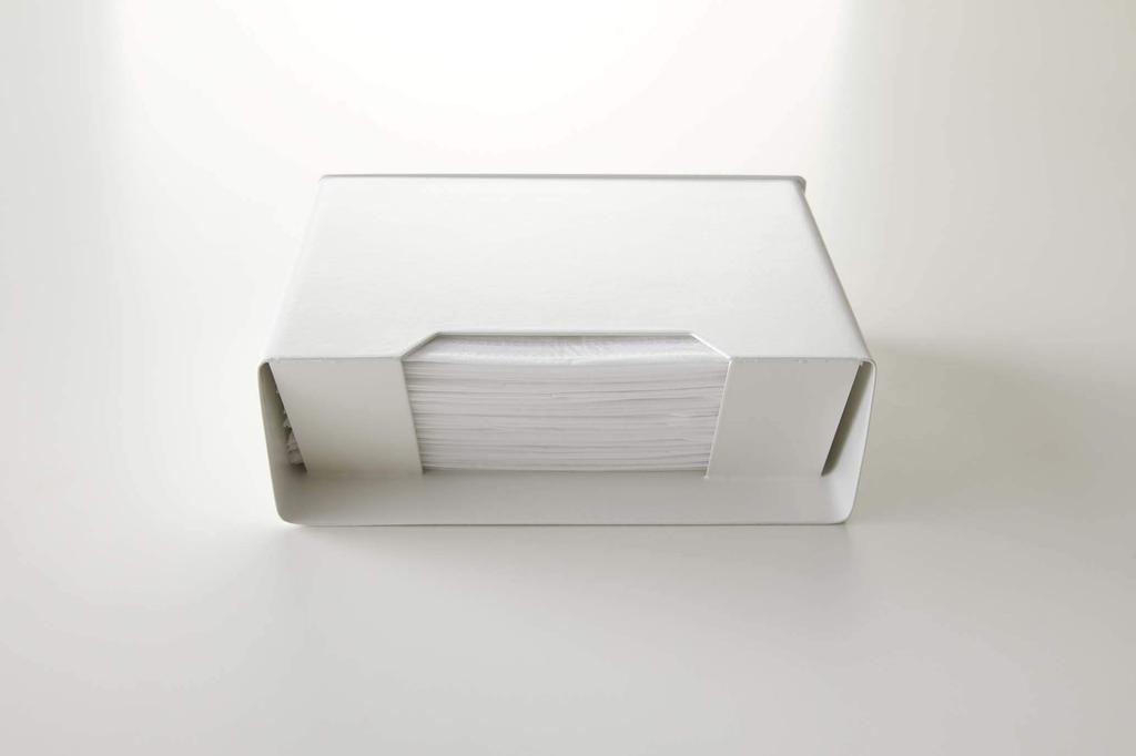 Yamazaki Tower Magnetic Mask W19 x x Mask Case for 4358 Holder, White, Approx. D6.5 H13.5cm, Box-Shaped Entryway,