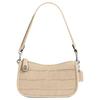 Swinger 20 Silver Metal Zipper Closure Exquisite Calfskin Handheld Shoulder Bag Small Women Handbags Ivory CP024-LHVT5
