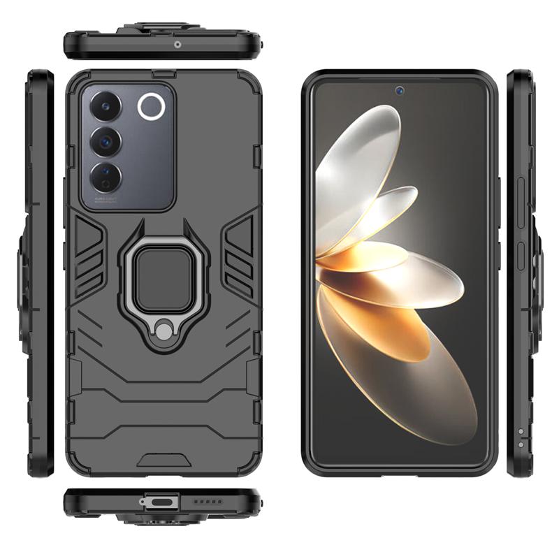 Pro Vivo T2 Pouzdro Nárazník Odolný proti nárazům Pancéřové Magnetické sání Stojan Plné krytí Pro Vivo T2 4G Pouzdro Kryt Pro Vivo T2 4G 6,62 palce