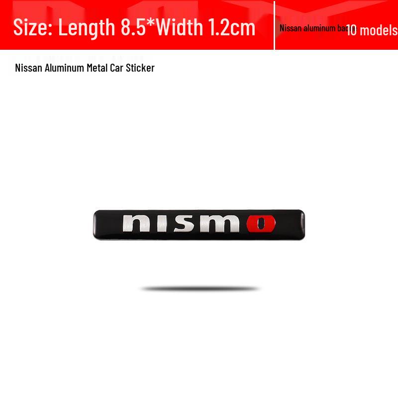 Nissan Sylphy, Qashqai, Teana, X-Trail, Kicks Nismo Aluminiowa Naklejka Samochodowa