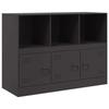 VidaXL Buffet noir 99x39x73 cm acier, armoire, placard, buffet haut, armoire latérale, armoire de rangement, organisateur de 841787