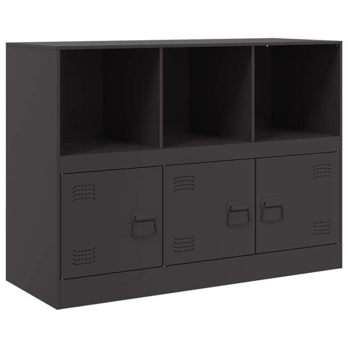 VidaXL Buffet noir 99x39x73 cm acier, armoire, placard, buffet haut, armoire latérale, armoire de rangement, organisateur de 841787