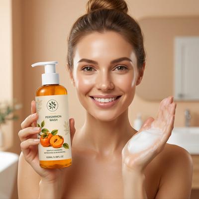 Gel de Baño Refrescante de Caqui: Limpieza suave, retiene la humedad, hidrata, refresca y deja la piel suave y delicada