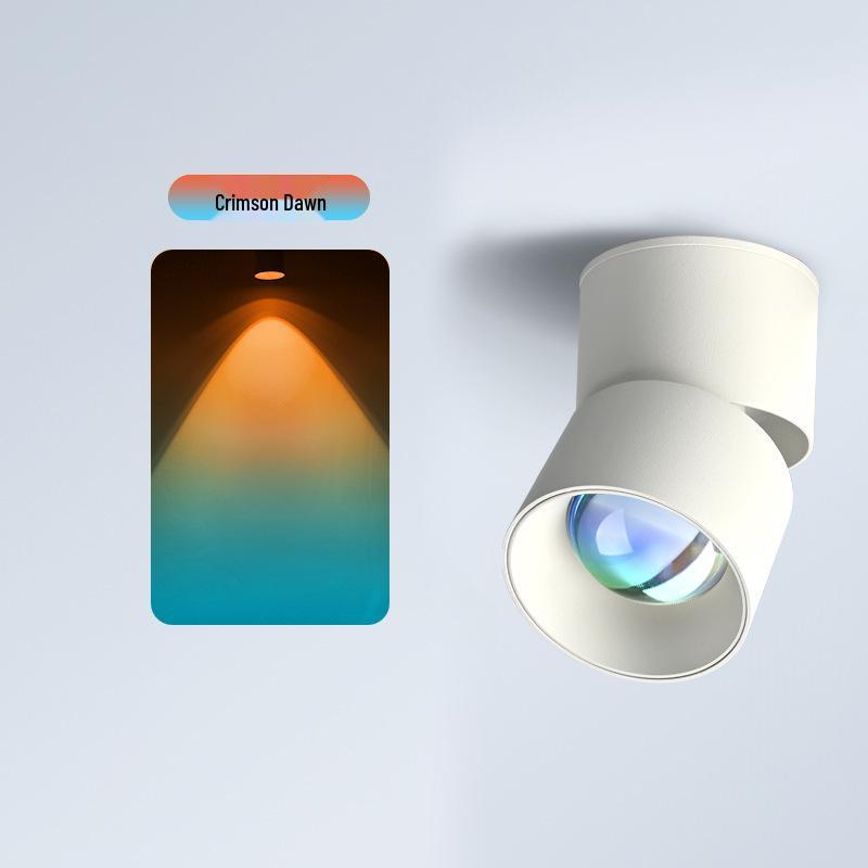 Surface-Mounted Sunset Red Spotlight - Atmospheric Ceiling Lamp for Corridor Entrance