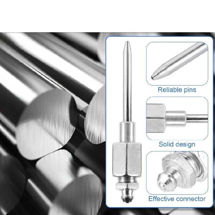 Needle Dispenser Detachable Injector for Tight Spaces Rubber Joint Nipple Straight Nozzle Coupler Grease Tool Accessory