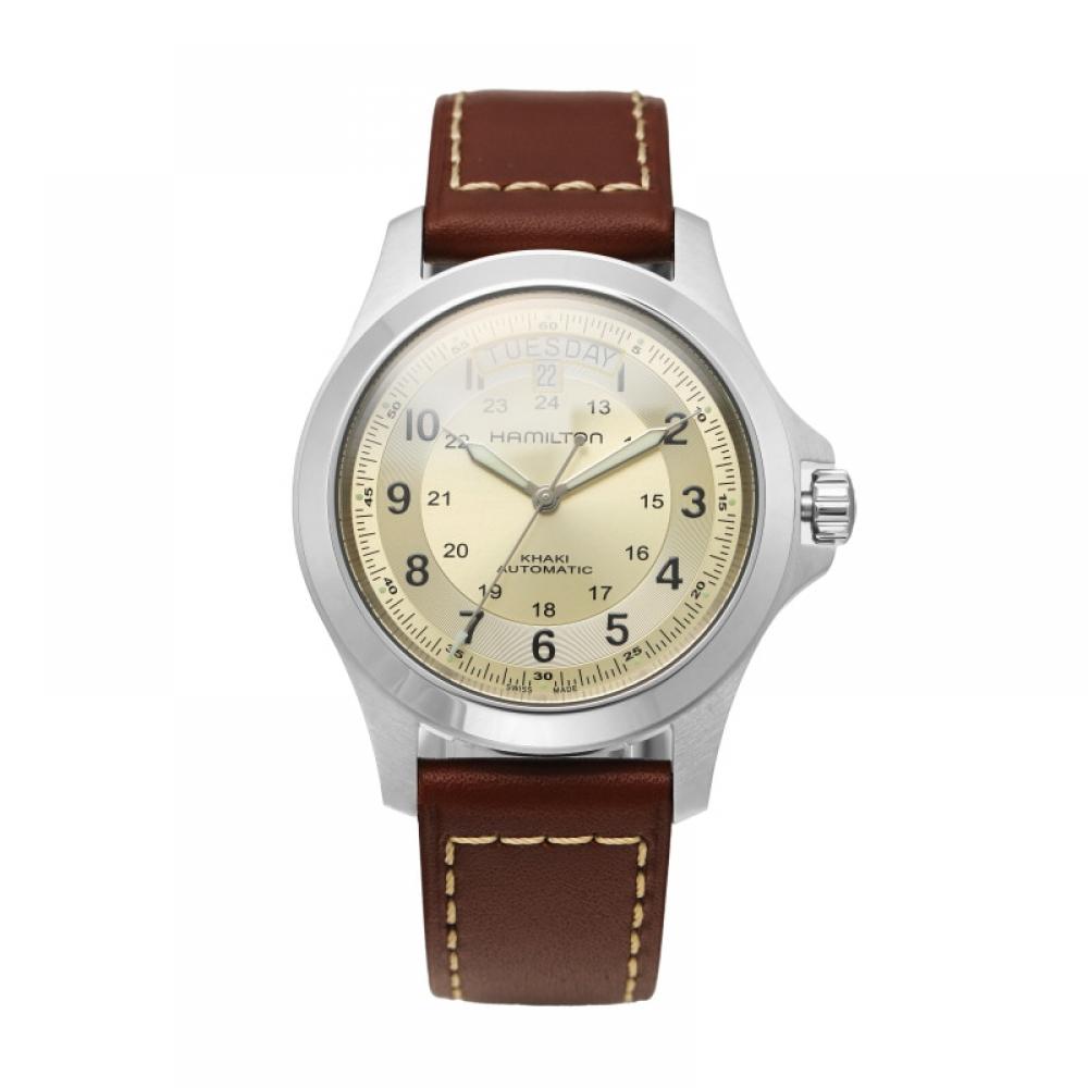 Reloj Hamilton H64455523 Khaki Field King de cuero para hombre