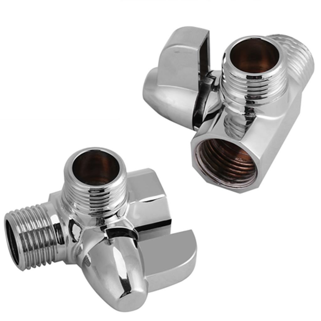 Robinet de deviere duș cu 3 căi G1/2, Bază Master din alamă cu 3 căi G1/2\" pentru duș portabil și fix, Adaptor forma T pentru cameră