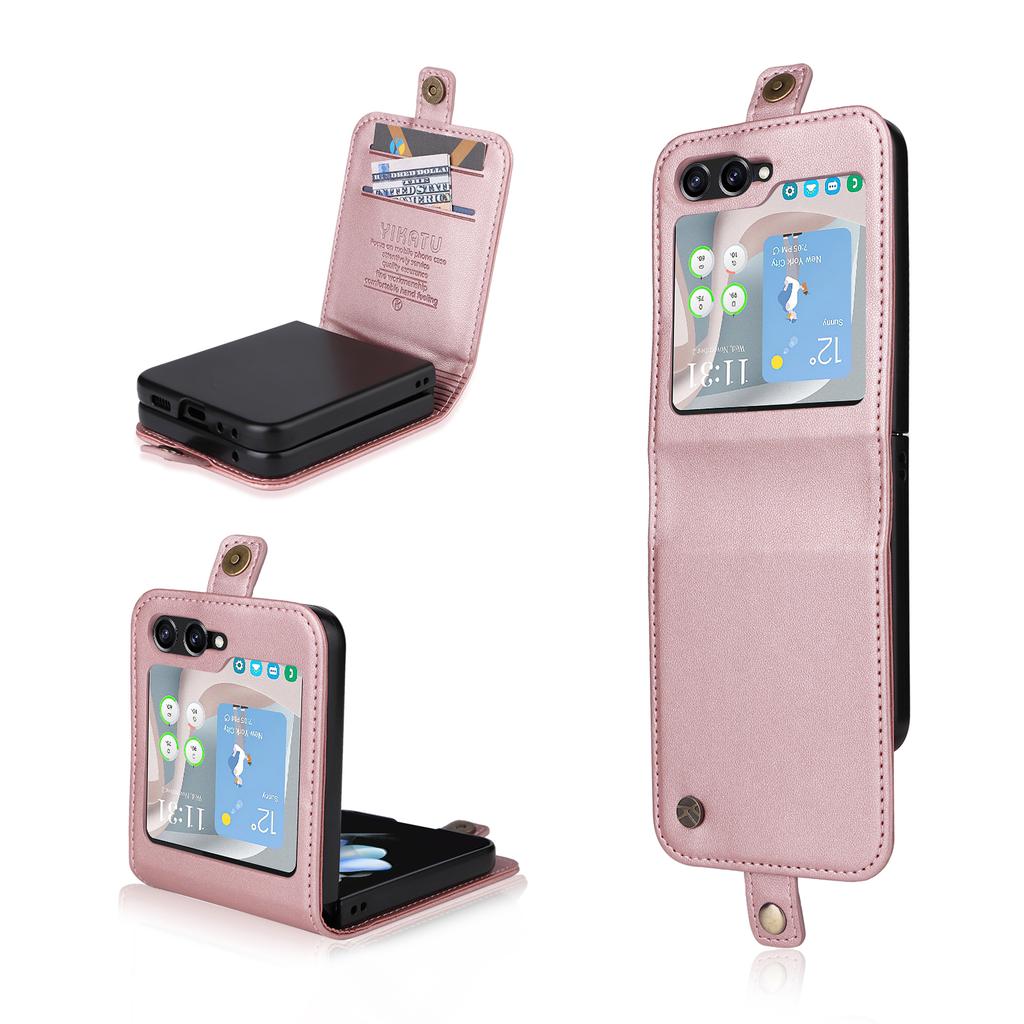 Magnetic Wallet Flip Case for Samsung Galaxy Z Flip 7 6 | Ultra Silm Design Premium Luxury Case for Samsung Galaxy Z Flip 5 4 3