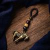 Feng Shui Horse Lucky Bag Pendant Wealth Weaving Key Chains Chinese Zodiac Key Ring  Women Men