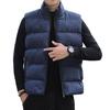 Men Waistcoat Stand Collar Sleeveless Slim Fit Vest Coat