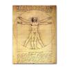 Adam Posterler Nostaljik Vintage Çekirdek Kraft Kağıt Duvar Sticker Dekoratif Painting51.5x36cm Leonardo Da Vinci El Yazması Vitruvius