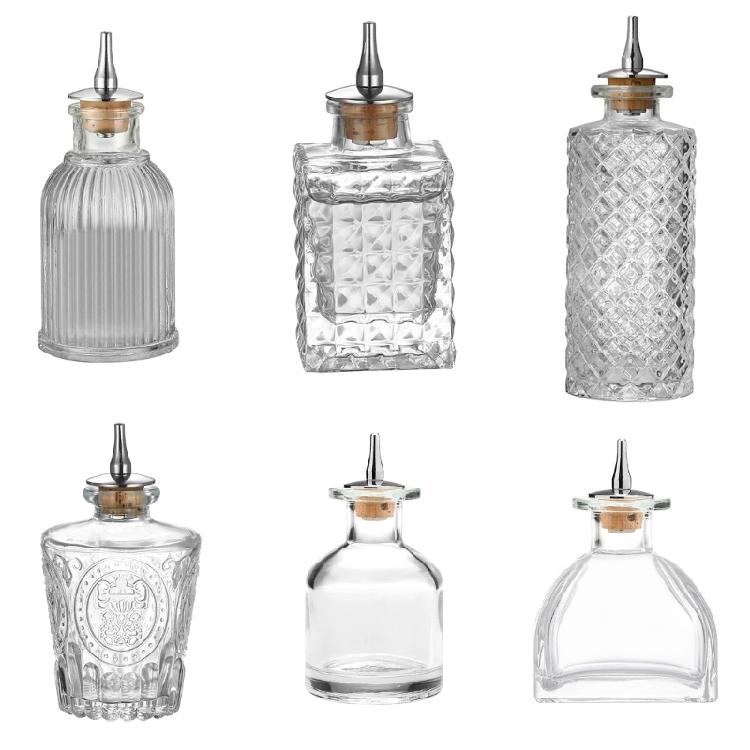Classical Engraved Glass Barwares Bottle Including Airtight Plugs Drink Serving Pourer For Freshness And Style