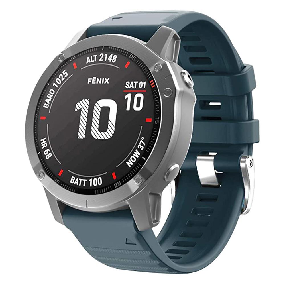 Watch Band for Garmin Forerunner 965/955/945/935 Soft Silicone Strap Bracelet with Silver Buckle