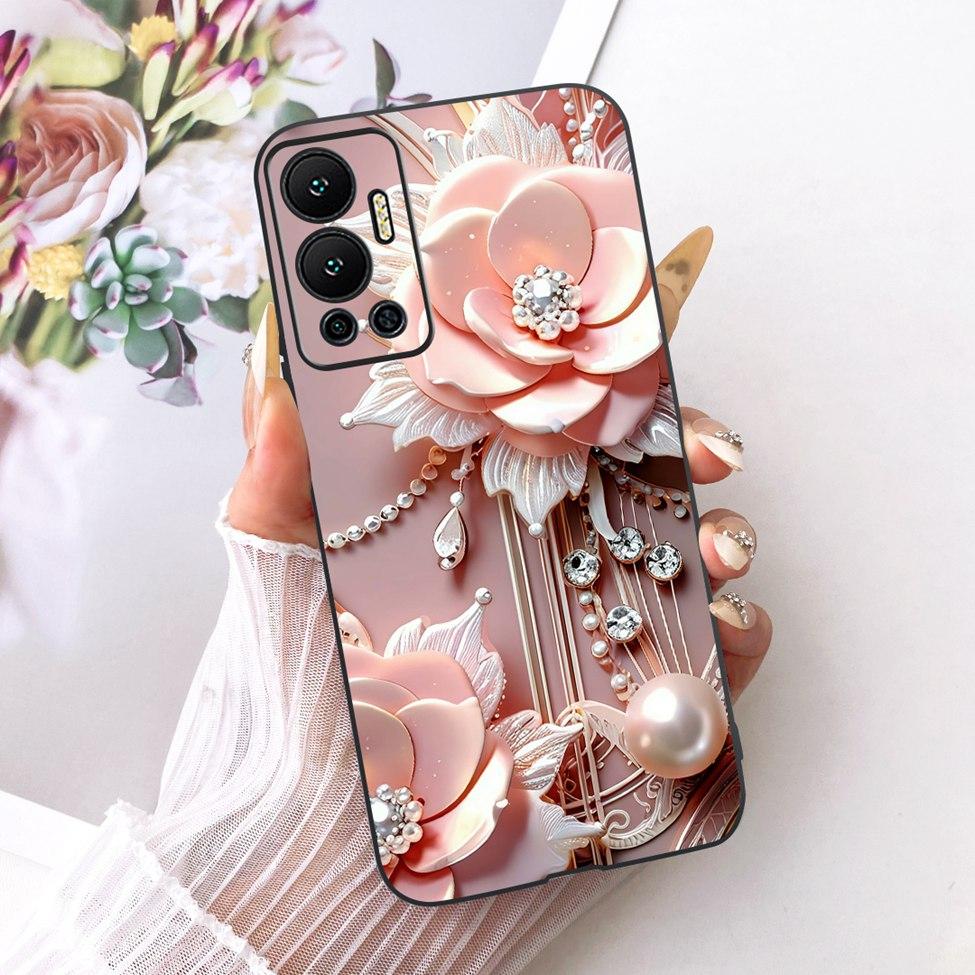 Phone Case For Infinix Hot 12 Cover Silicone Cute Cat Fashion Funny Painted Casing For Infinix X6817 X6817B