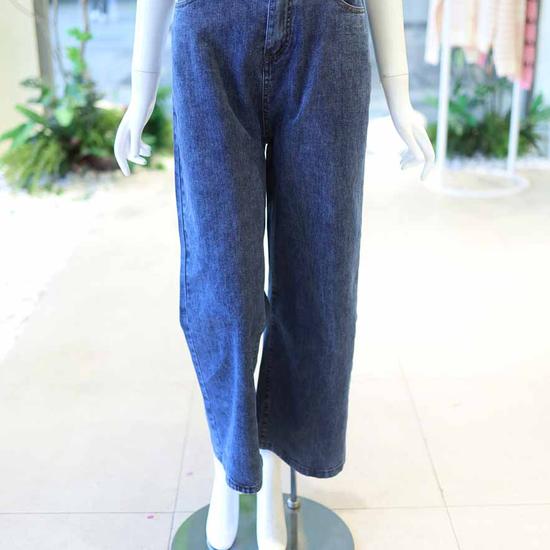 Olive & Olive Women’s Back Elastic Semi-Wide Denim Pants YJ6ML734 FREE
