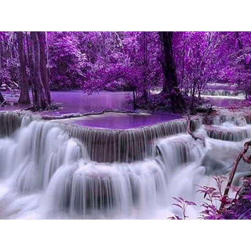 Painting Diy Diamond Waterfall 5d Scenery Full Round Drill Diamond Embroidery Cross Stitch Mosaic Home Decor