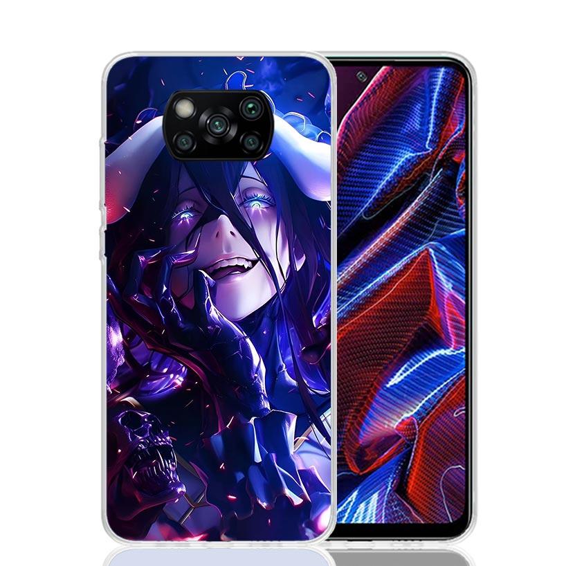 Albedo Overlord Anime Phone Case For Xiaomi Poco X7 X6 X5 Pro F7 Ultra Redmi 15C 15 13 13C 12 12C 10 10A 10C 9 9A 9C 9T Cover Po