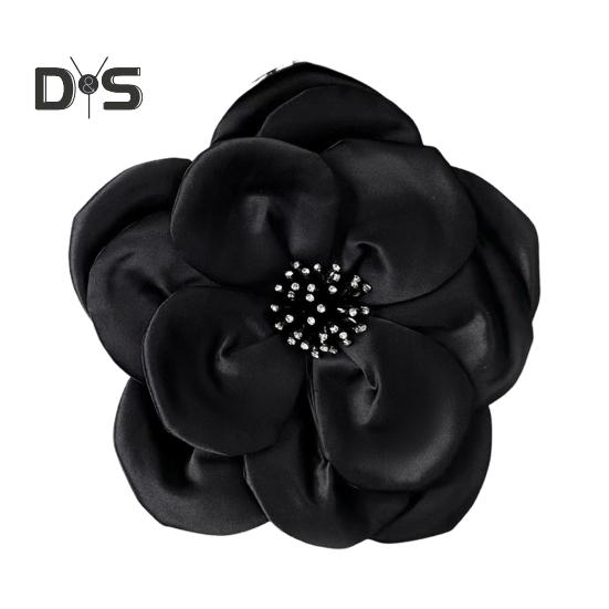 

3D-квітка Корсаж Аплікація Декор зі стразів Светр Сукня Блуза Декор DIY Вишивка Нашивка Аксесуари для одягу Одяг для весільної вечірки Прикраси чорний