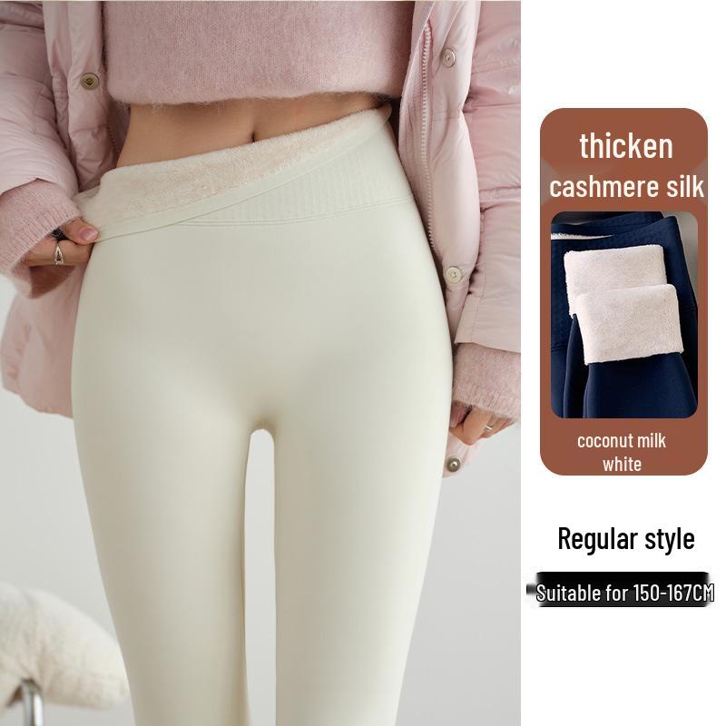 Plus-Size Fleece-Lined Shark Pants: High-Waisted, Thick, and Warm Yoga Leggings for Autumn/Winter 2025