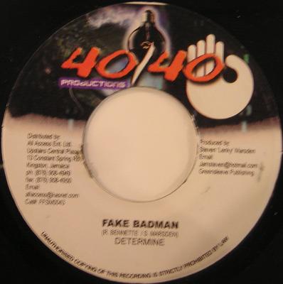 7inch Record DETERMINE - Fake Badman FFSM0043 40/40 Productio 2003 Jamaica Reggae, Ska & Dub Used