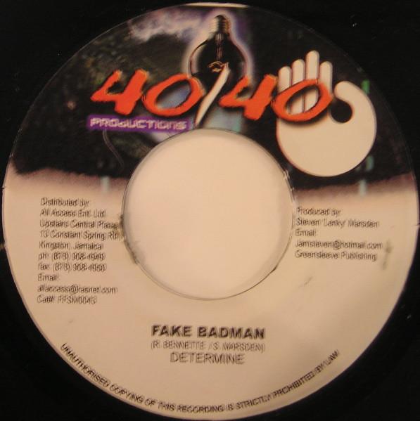 

7inch Record DETERMINE - Fake Badman FFSM0043 40/40 Productio 2003 Jamaica Reggae, Ska & Dub Used