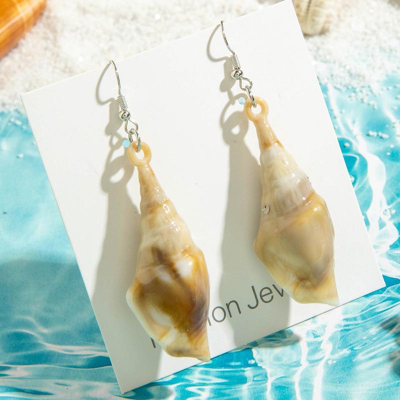 Bohemian Beach Wind Starfish Shell Acrylic Earrings, Summer Ocean Series Earrings Earrings Women