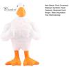Desktop Duck Decoration Resin Muscular Figurine, Strong Fitness Statue, Home Office Decor White Yellow Shape Ornament for Table Humorous Animal Desk