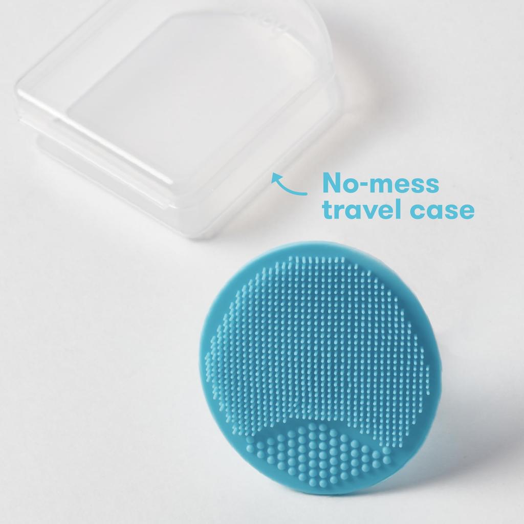 Baby Bath Silicone Brush by FridaBaby dermafrida The Skinsoother Baby Essential for Dry Cradle Cap and Eczema Skin, (2 Pack)