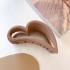 Korean Crab Hair Clip Women Love Pattern Hair Clip Colorful Solid Color Hollow Out Plastic Hair Claw Girls Hair Accessories New