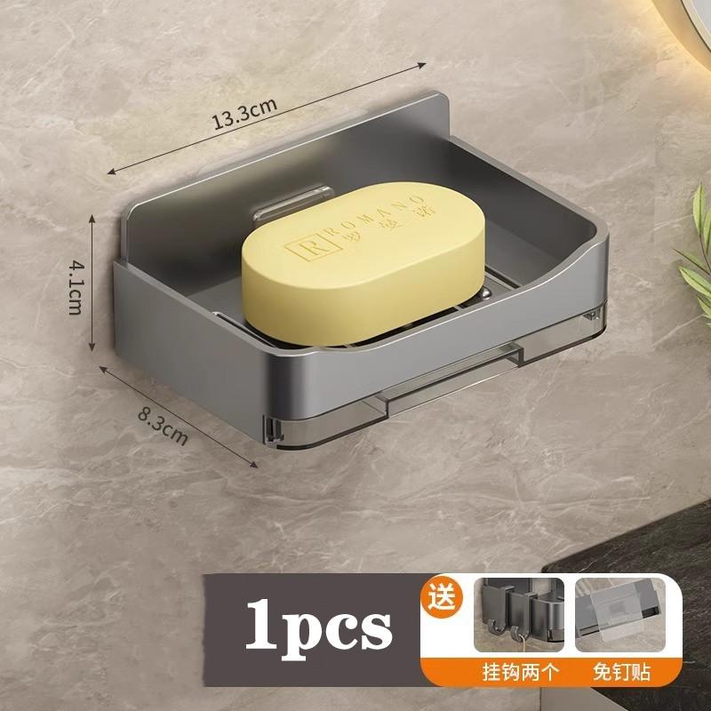 

ABS Мыльница Коробка Держатель для мыла Без сверления Мыльница для ванной с дренажом Вода Настенный Органайзер для мыла Аксессуары для ванной