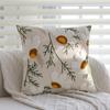 Cream Style Pillow Case Flower Pillow Living Room Sofa Green Rectangular Waist Pillow Bay Window Back Cushion