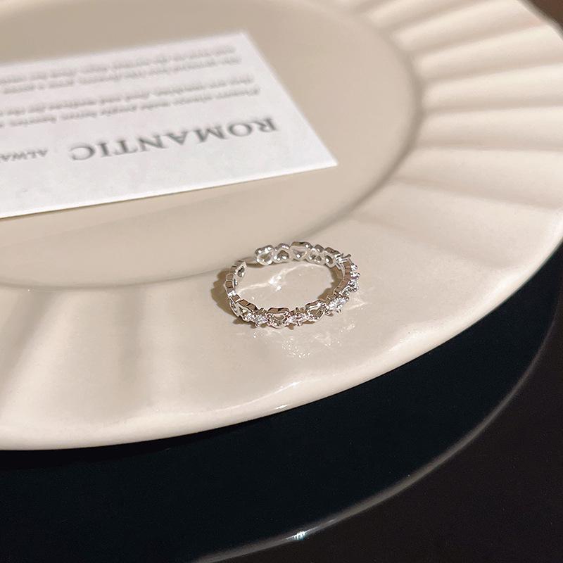 

Элегантное циркониевое регулируемое открытое кольцо для женщин - Шикарное ювелирное изделие для личности