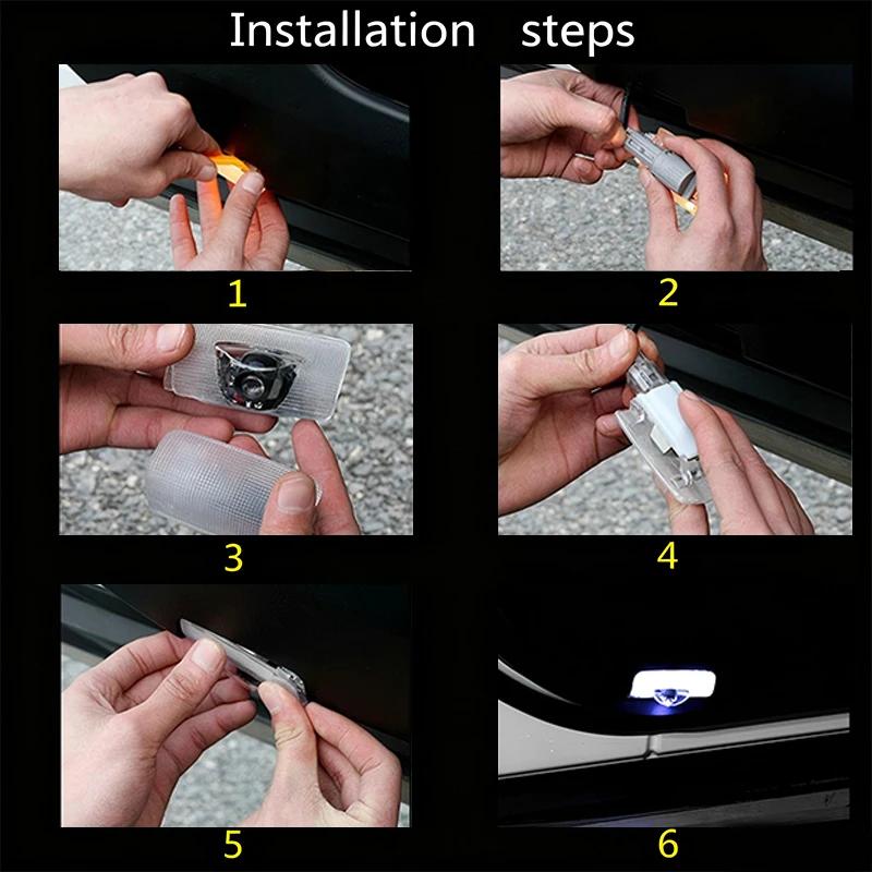 For Lexus LS LC RZ IS350 CT200h GX460 LX570 RX500h NX300 LM ES300 2Pcs Wireless LED Car Door Welcome Logo Projector Accessories