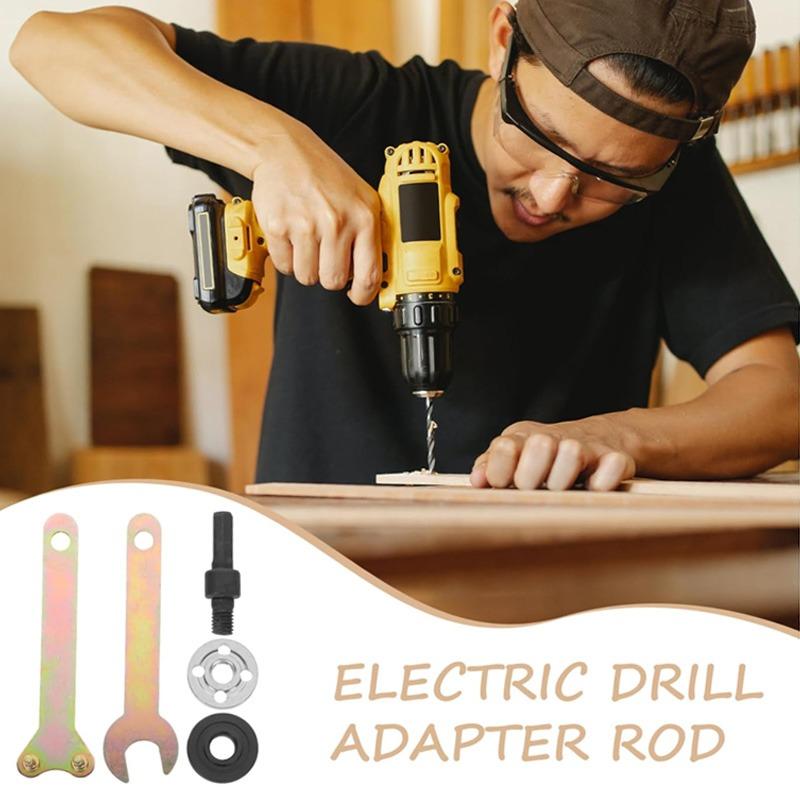 Universal Drill Adapter with Flange Nut Parts Kit for Cutting Disc Polishing Wheel Metals Handle Holder Adapter High-strength