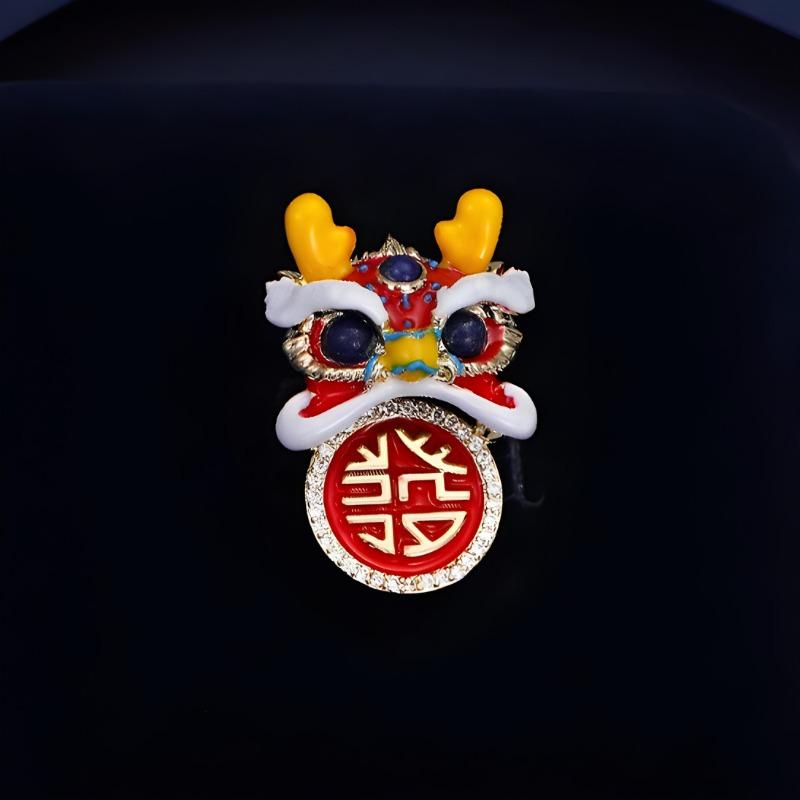 

Брошь «Танец процветающего льва», Изысканная праздничная брошь высокого класса для женщин, Брошь с нишевым дизайнерским чувством