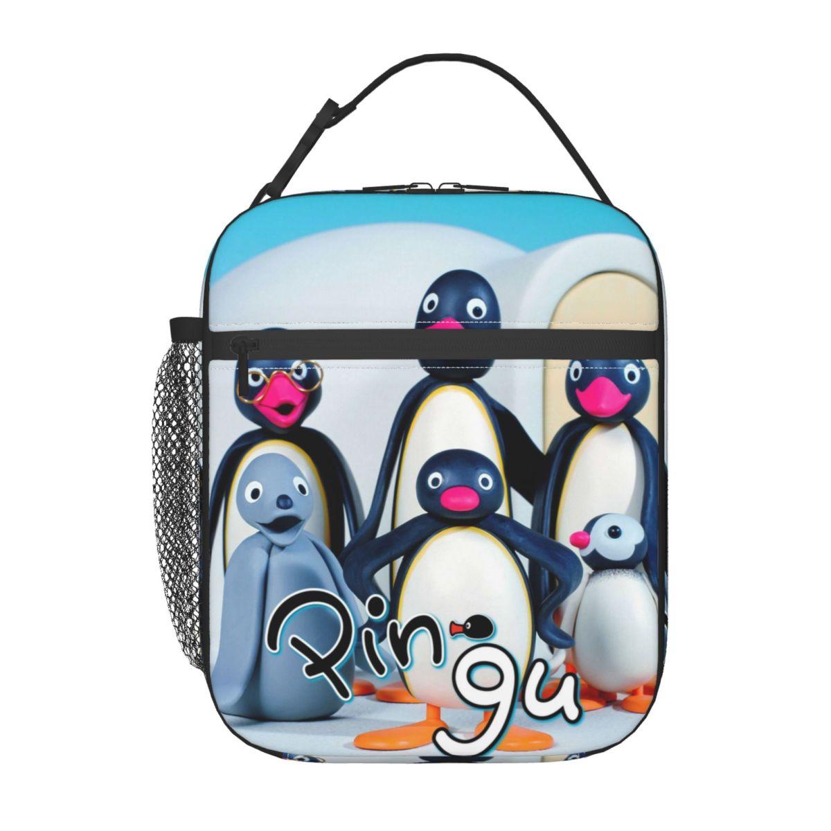 Pingus Cartoon Penguin Merch Insulated Lunch Bag For Office Food Storage Bag Leakproof Thermal Cooler Lunch Boxes One Size