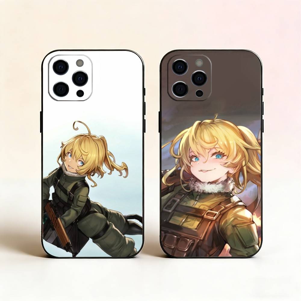 C-Comic Y-Youjo S-Senki Phone Case For iPhone 17,16,15,14,13,12,11 Plus,Pro Max,XS,Soft Silicone Black Cover