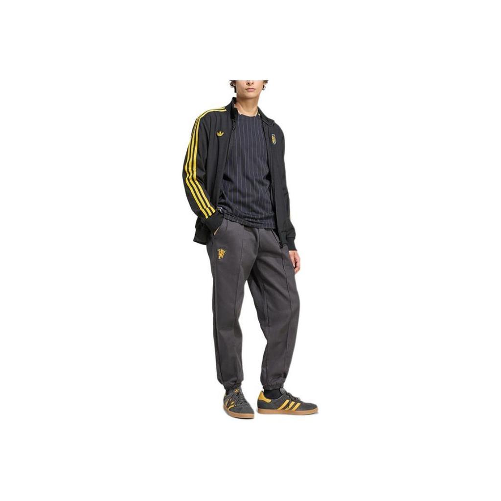 adidas Unisex Originals Manchester United Track Jacket Black Yellow Blue KC2810