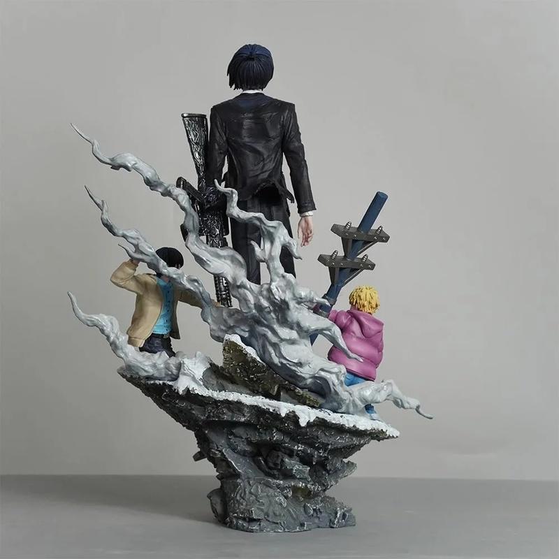 Anime Chainsaw Man Aki Hayakawa Teufelsensäge-Mann Teufelsgewehr-Form Figur Sammlerstück PVC Modell Statue Schreibtischverzierung Geschenk für Erwachsene Anime-Fans