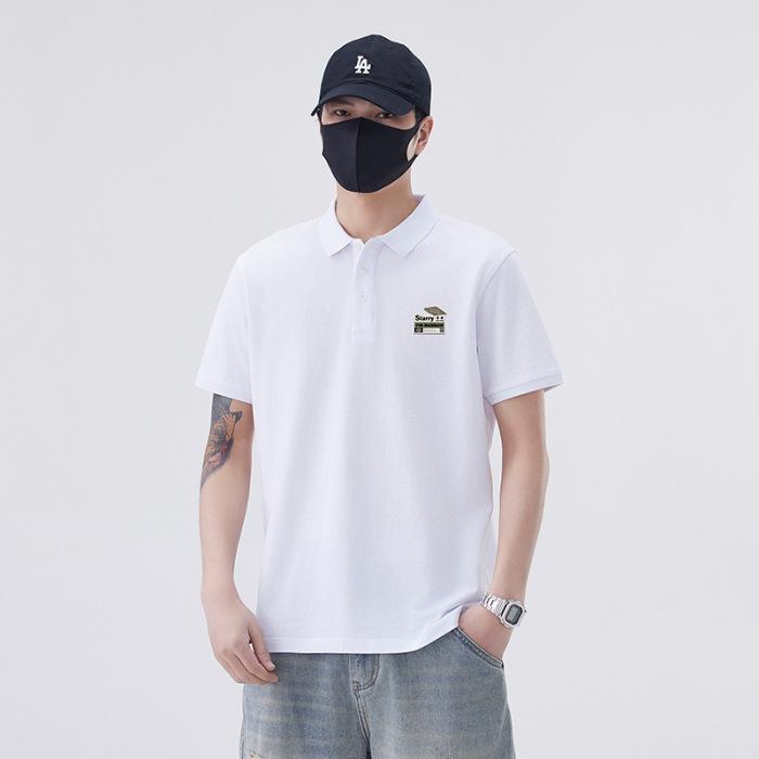 Latest Summer T-shirt Relaxed Fit Trendy Lapel Short-sleeved POLO Top T-shirt