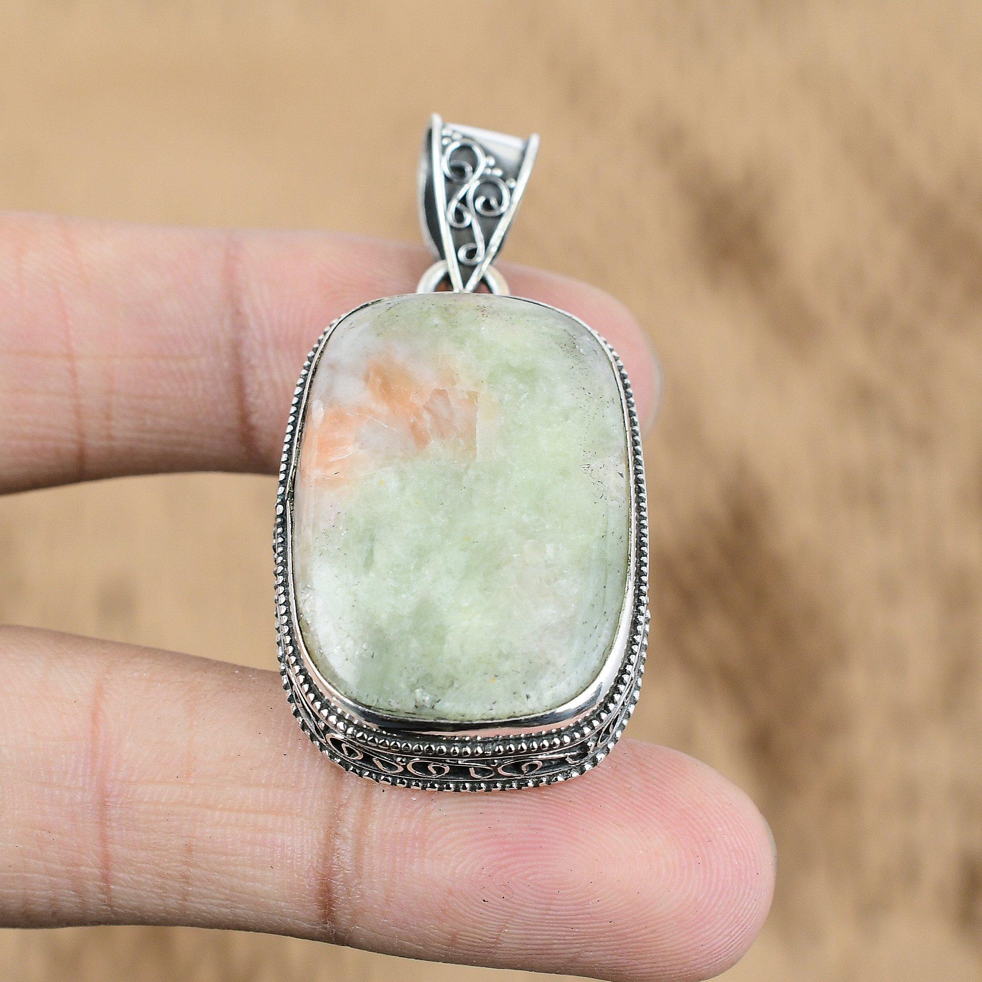 

Memorial Day Sale 925 Sterling Silver Aquateen Gemstone Vintage Pendant Jewelry