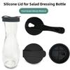 2Pcs 5.8cm Diameter Mouth Bottle Cap Replacement Black Replacement Lids  Condiment Bottles
