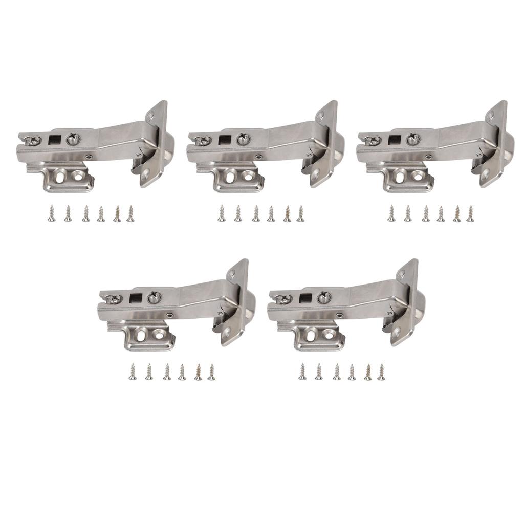5Pcs Hydraulic Buffer Hinge Reduce Noise Closing Speed Anti Rust Cabinet Door Butt Hinge for Home
