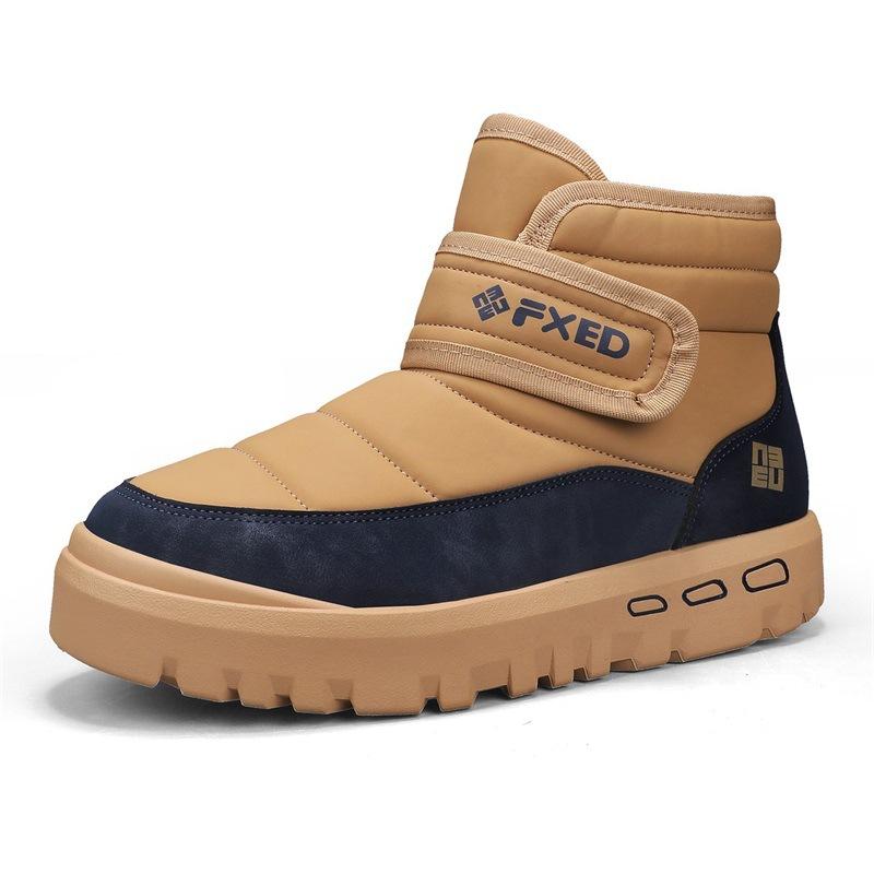 Snow boots winter velvet thickened warm bread shoes integrated waterproof and non-slip thick-soled large cotton shoes