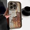 Retro Rusty Iron Phone Case For Samsung S24 S23 S22 Ultra Plus S21 A55 A54 A53 A52 A25 A15 A14 5G Soft Anti Drop Cover